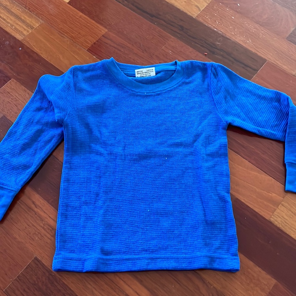 Mish boys blue thermal shirt size 24m